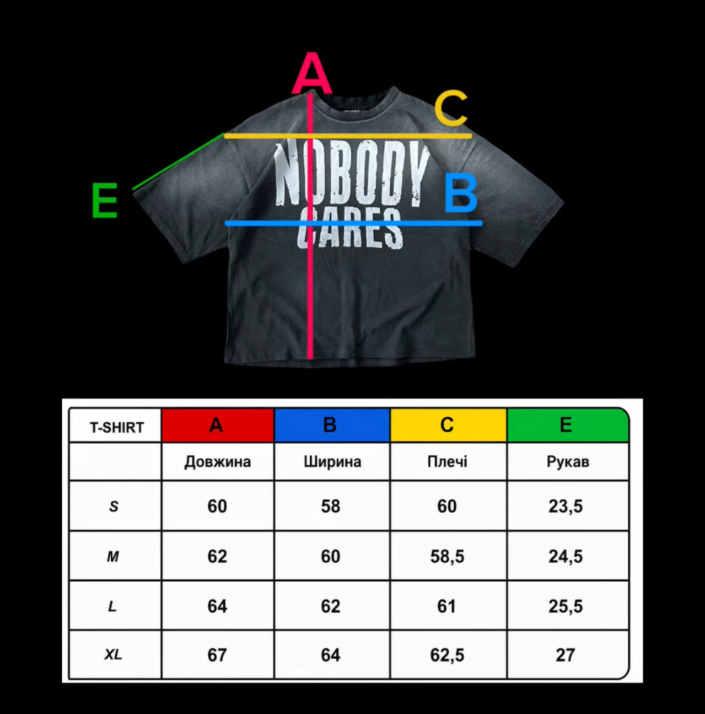 T-SHIRT "NOBODY CARES"