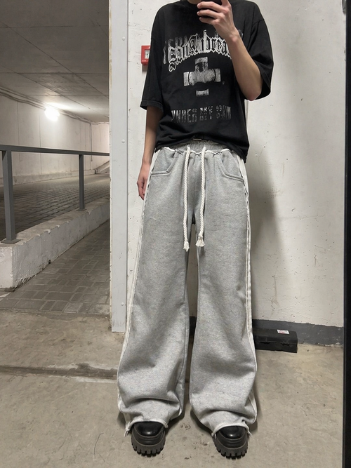 FLARED SWEATPANTS GREY