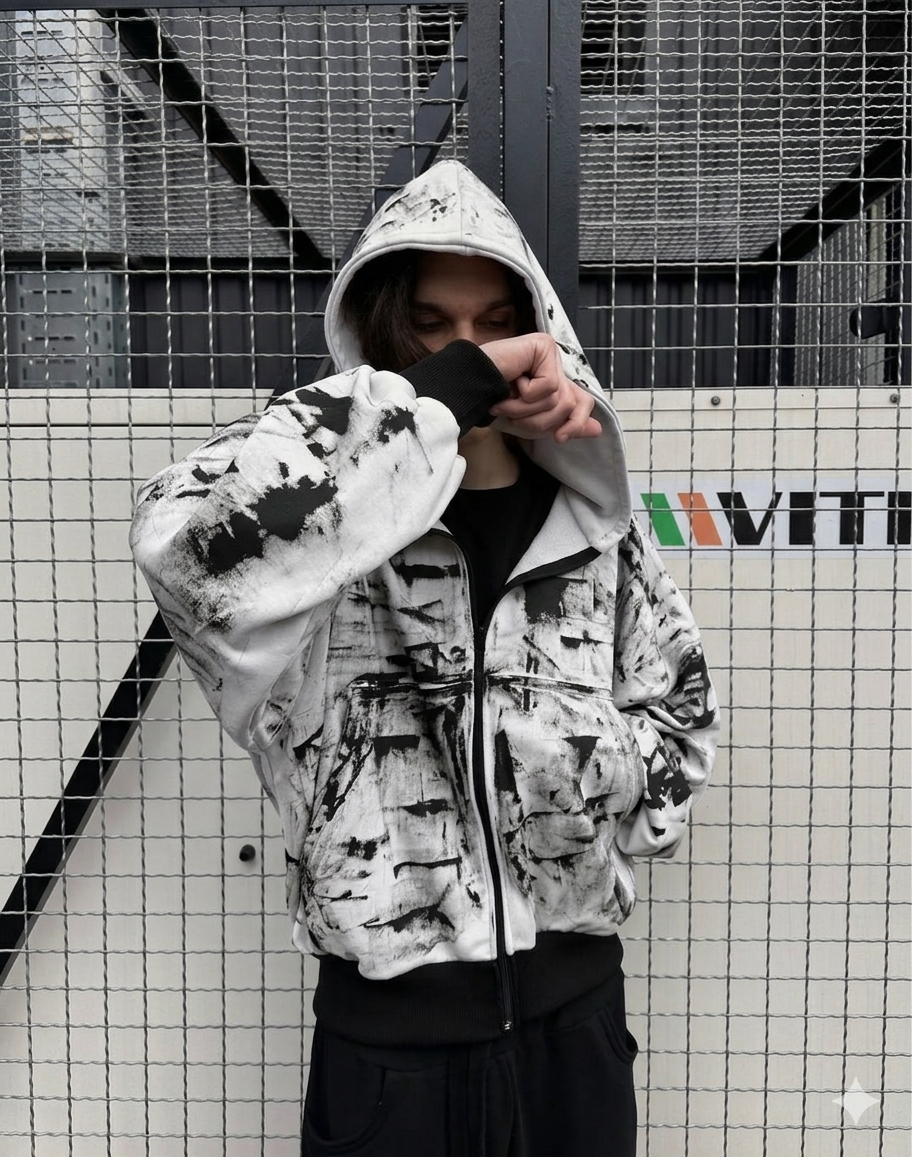 HOODIE "PATERN" WHITE
